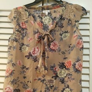 Floral sheer top